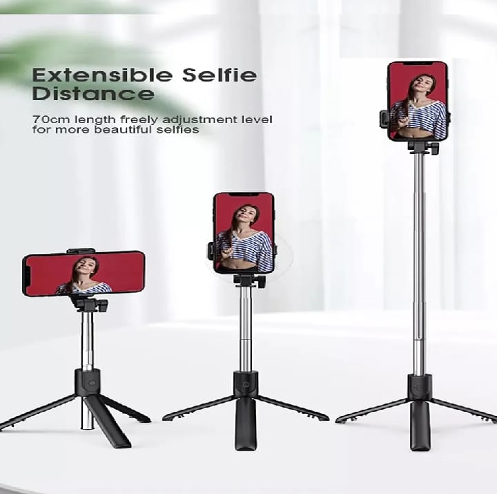 Portable Selfie Stick & LED Stand – Wireless